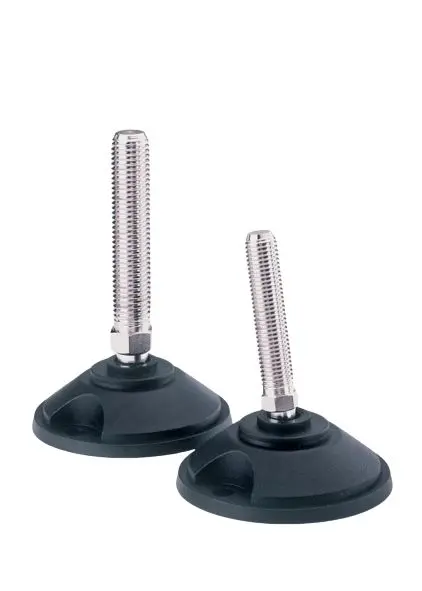 Produktfoto 1 von Nu-Tech Engineering Verstellbarer Fuß M20 bis 2000 kg x 125 mm, bis 10 ° neigbar Edelstahl, Ø 100 mm x 174 mm