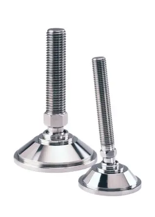 Produktfoto 1 von Nu-Tech Engineering Verstellbarer Fuß M12 bis 1500 kg x 75 mm, bis 10° neigbar Edelstahl, Ø 55 mm x 105 mm