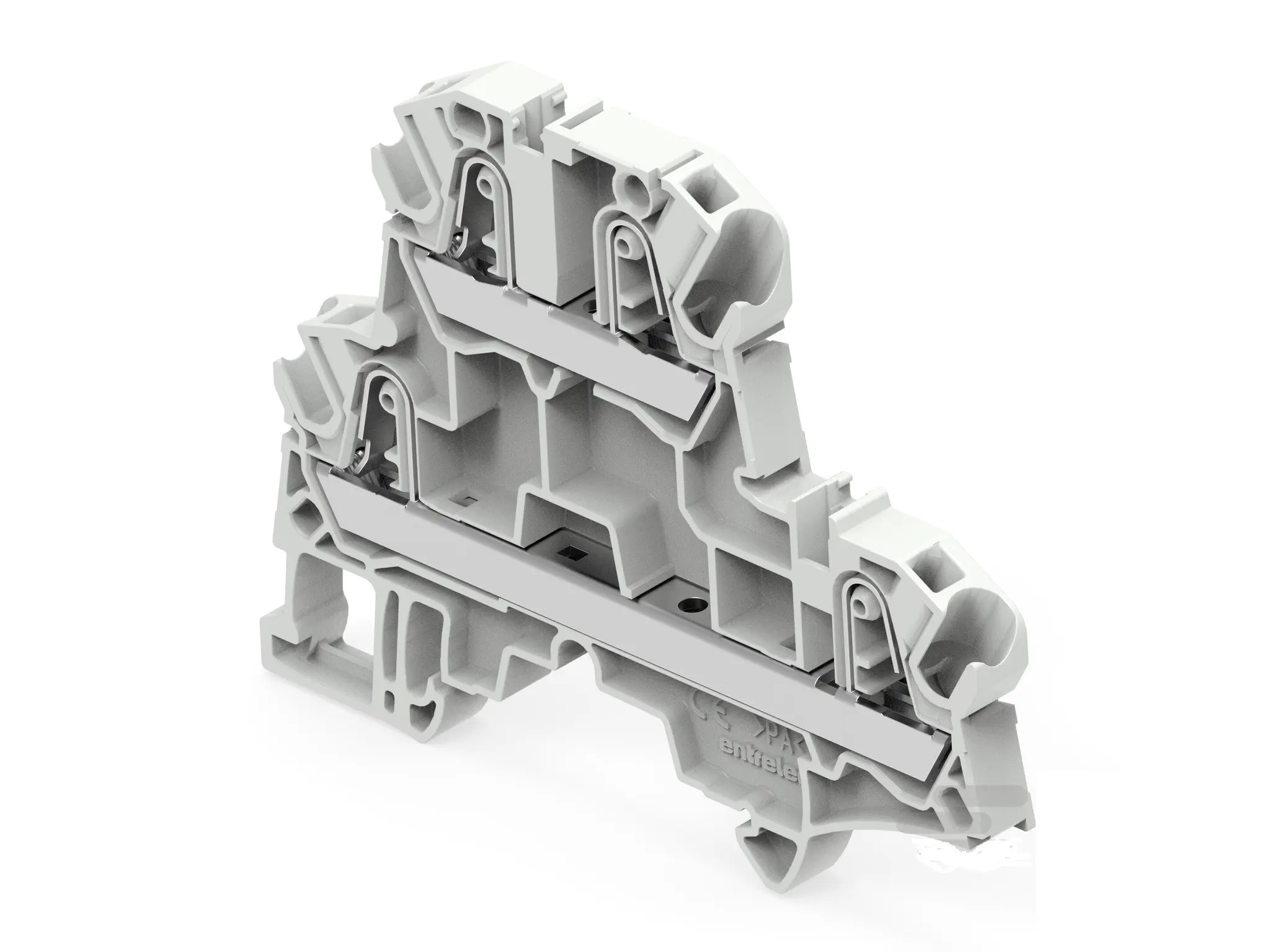 Produktfoto 1 von Entrelec ENTRELEC SNK Anschlussklemmenblock 2 Grau, 4 mm², 300 V Einsteck-Anschluss
