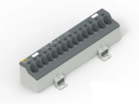 Entrelec Verteilerblock 15-polig / 1kV 85A Grau, Schwarz, IP20