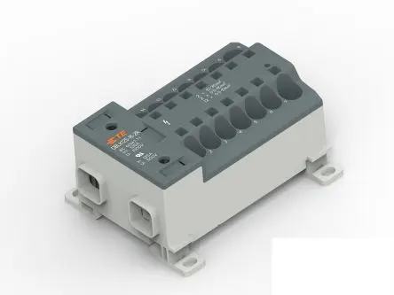 Produktfoto 1 von Entrelec Verteilerblock 14-polig / 1kV 85A Schwarz, Grau, IP20