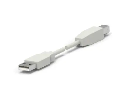 Produktfoto 1 von TE Connectivity Stecker 1487587 USB Kabel, USB Typ A Stecker / USB B, 1 m Weiß