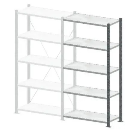 Manorga Aufbewahrungsregal Typ Adaptives Starten aus Stahl in Grau, 2000 mm x 1000mm x 500 mm