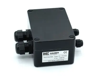 Produktfoto 1 von Hauber Elektronik Klemmenbox DP 12 mm für Sensor HE100/HE101 und 663/HE20x