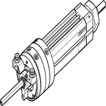 Produktfoto 1 von Festo DSL Pneumatischer Drehantrieb Doppeltwirkend, Bohrung Ø 20 mm, 8 bar 270 °