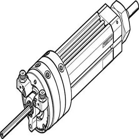 Produktfoto 1 von Festo DSL Pneumatischer Drehantrieb Doppeltwirkend, Bohrung Ø 16 mm, 8 bar 270 °