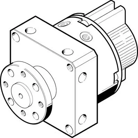 Produktfoto 1 von Festo DSM Pneumatischer Drehantrieb Doppeltwirkend, Bohrung Ø 10 mm, 8 bar 90 °
