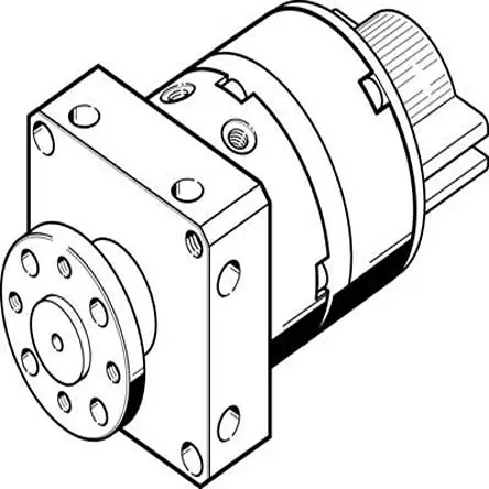 Produktfoto 1 von Festo DSM Pneumatischer Drehantrieb Doppeltwirkend, Bohrung Ø 10 mm, 8 bar 200 °