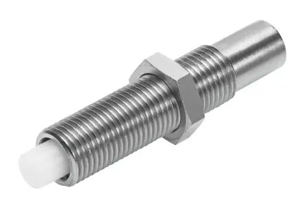 Produktfoto 1 von Festo Stoßdämpfer Geh.L. 45.15 mm Ges.L. 50.15 mm Threaded, 12000 Nm, 2 J, -10 °C / 80 °C