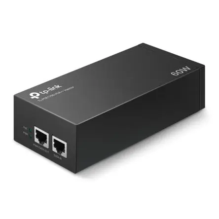 Produktfoto 1 von TP-Link PoE Injektor 100V, 240 V Input / 48V Output, 0.6 A 1 Port 60 W 2 Port 70 mm T.