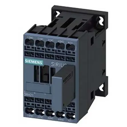 Produktfoto 1 von Siemens 3RH2 Hilfsschütz 24V dc-Spule, 4-polig, 690V ac / 10 A 690V ac 2 Schließer/2 Öffner