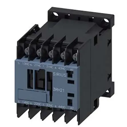 Produktfoto 1 von Siemens 3RH2 Hilfsschütz 24V ac-Spule, 4-polig, 690V ac / 10 A 24V ac 2 Schließer/2 Öffner Gerade 4-Hilfskontakte