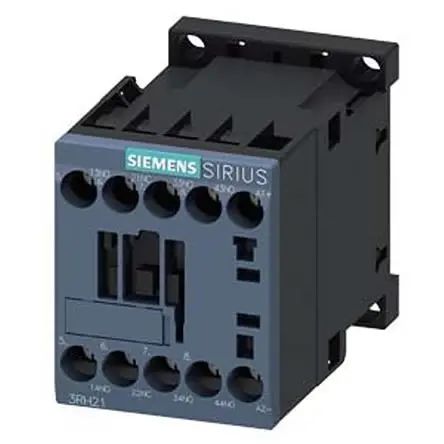 Produktfoto 1 von Siemens 3RH2 Hilfsschütz 24V dc-Spule, 4-polig, 690V ac / 10 A 690V ac 3 Schließer, 1 Öffner