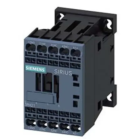 Produktfoto 1 von Siemens 3RH2 Hilfsschütz 24V dc-Spule, 4-polig, 690V ac / 10 A 690V ac 2 Schließer/2 Öffner