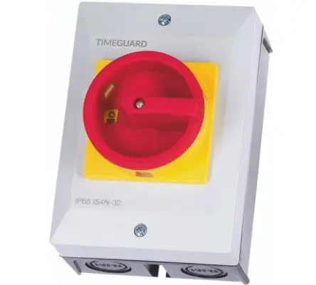Produktfoto 1 von Timeguard IS4N-32 Trennschalter 4-polig SMD 32A Grau, Schwarz IP65