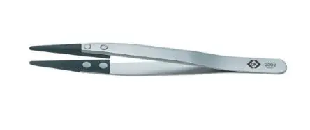 Produktfoto 1 von CK Edelstahl Pinzette, 130mm, Spitze Abgerundet Antimagnetisch 1-teilig ESD-Sicherheit