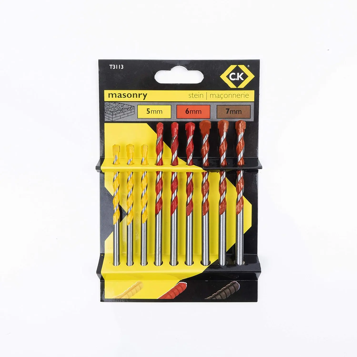 CK Drehung Satz 5 mm → 7 mm, 9-teilig für Mauerwerk