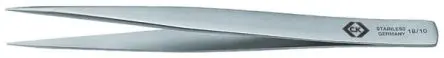 Produktfoto 1 von CK Edelstahl Pinzette, 130mm, Spitze Gerade, Fein Antimagnetisch 180-teilig