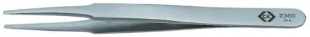 CK Edelstahl Pinzette, 120mm, Spitze Abgerundet, Gerade, Flach Antimagnetisch 1-teilig ESD-Sicherheit