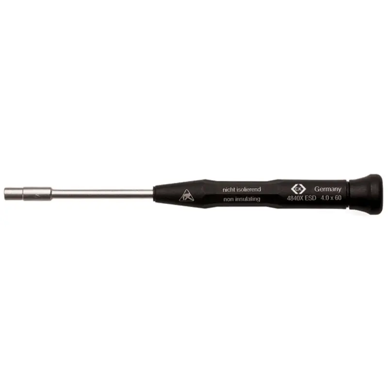 Produktfoto 1 von CK ESD-Sicherheit 3.2 mm Geschlitzt Steckschlüssel-Handgriff, Länge 159 mm / Klinge 60 mm