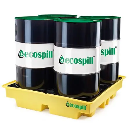 Produktfoto 1 von Ecospill Ltd Auffang-Equipment aus Polyethylen Industrielle Aufbewahrung, Auffangwanne für 4 Fässer 230 L