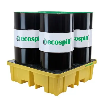 Produktfoto 1 von Ecospill Ltd Auffang-Equipment aus Polyethylen Chemie, Auffangwanne für 4 Fässer 250 L