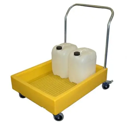 Ecospill Ltd Plattformwagen, Polyethylen Massive Seitenwände, bis 300 kg 1000 mm 1000 mm 700 mm