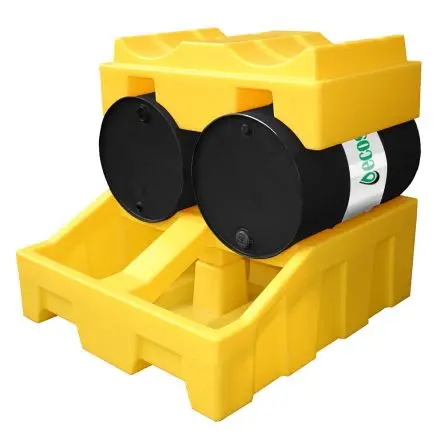 Ecospill Ltd Container-Rack Gelb Polyethylen, 370 mm x 795 mm x 1240 mm