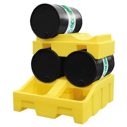 Ecospill Ltd Container-Rack Gelb Polyethylen, 490 mm x 1250 mm x 49 cm