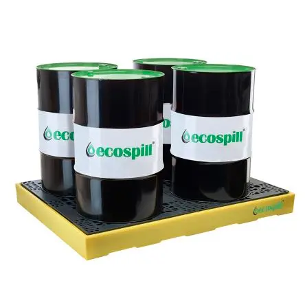 Produktfoto 1 von Ecospill Ltd Auffang-Equipment aus Polyethylen Chemie, 4-Trommel-Arbeitsboden mit Auffangwanne 300 L