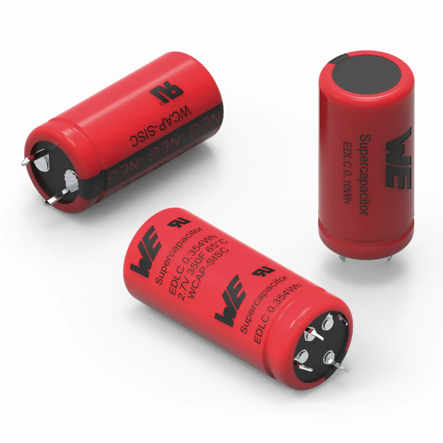 Wurth Elektronik WCAP-SISC SuperCap Superkondensator, Durchsteckmontage 100 μF -10 to 30 % / 2.7 V, -40 °C 65 °C
