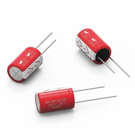 Wurth Elektronik WCAP-ATG5 Durchsteckmontage Kondensator 4.7 μF ±20 % / 400V dc, Ø 6.3 mm x 15 mm x 15 mm, 105 °C