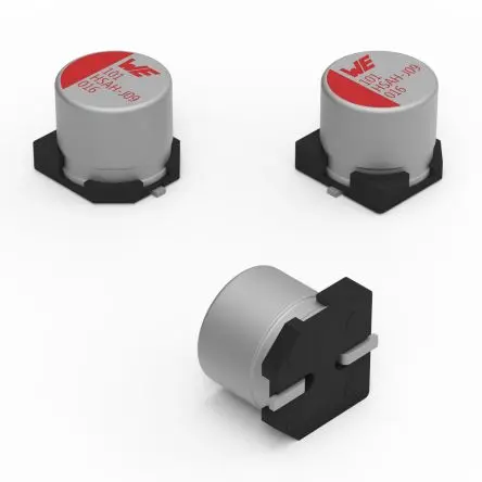 Produktfoto 1 von Würth Elektronik WCAP-HSAH, Oberfläche Aluminium-Polymer-Kondensator 22 μF ±20 % / 100V dc, Ø 10 mm, -55 °C → 125 °C