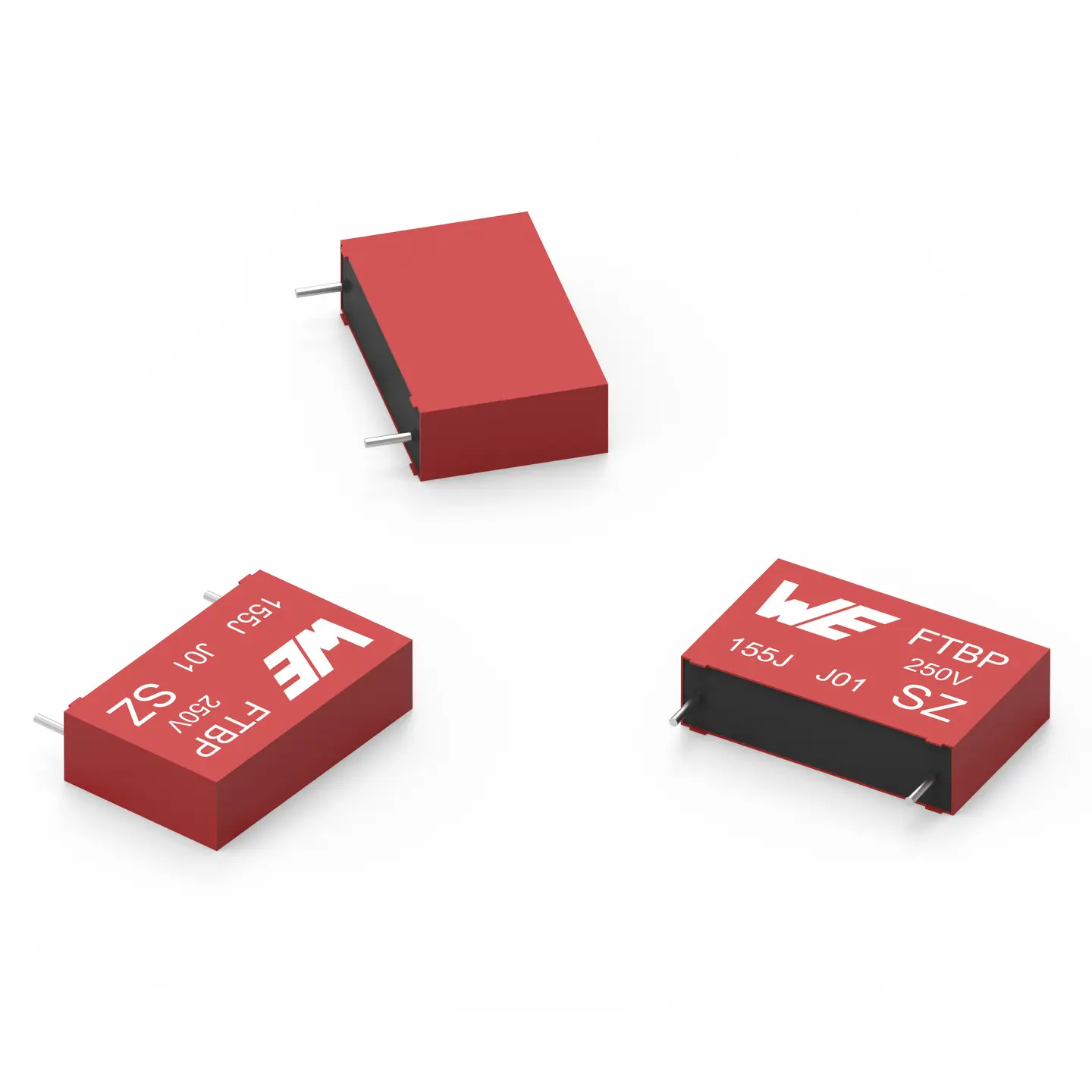Produktfoto 1 von Würth Elektronik WCAP-FTBP Folienkondensator 1μF ±5% / 400V dc, THT