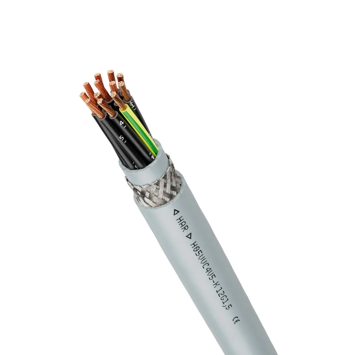Produktfoto 1 von Lapp H05VVC4V5-K Steuerkabel, 4-adrig x 2.5 mm² Geschirmt Grau, 100 m, Polyvinylchlorid