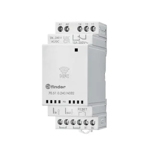 Produktfoto 1 von Finder NFC-Überwachungsrelais 0,8 → 1,1V ac/dc Ein-phasig, 1-poliger Wechsler DIN-Schienen