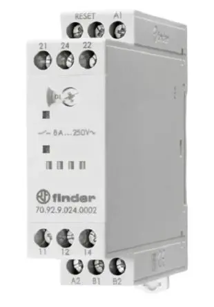 Produktfoto 1 von Finder NFC-Überwachungsrelais 1-phasig, DPDT-2 CO DIN-Hutschiene