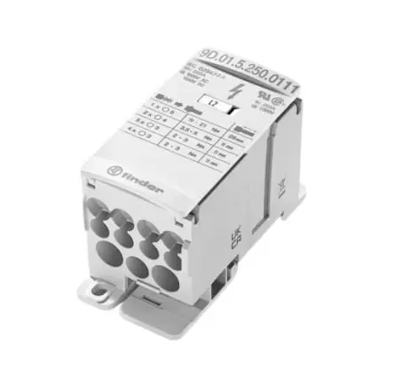 Produktfoto 1 von Finder Klemmblock ohne Sicherung 12-polig / 1500V ac/dc 100kA, Kunststoff Weiß, IP10
