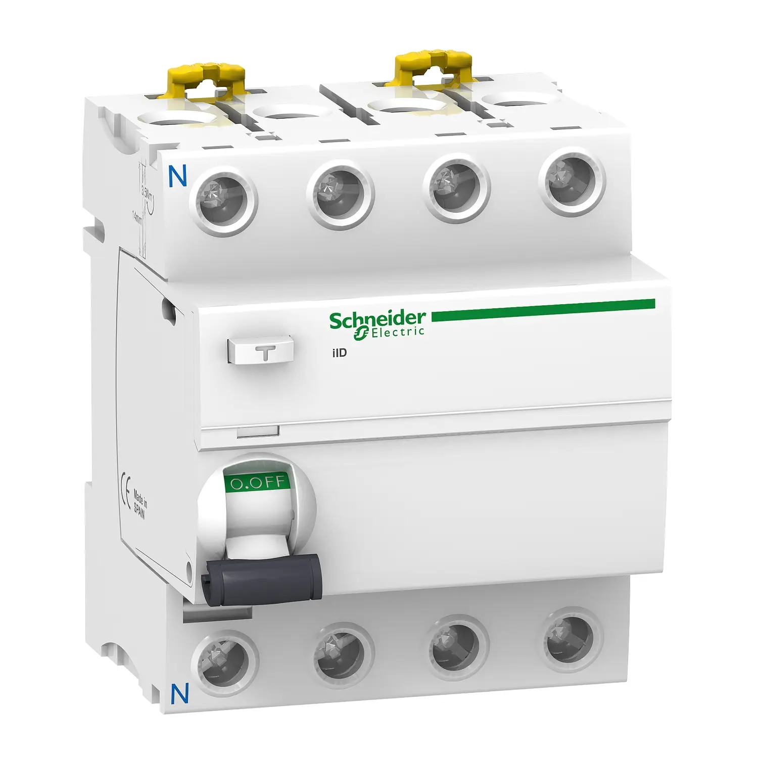 Produktfoto 1 von Schneider Electric Acti9 Acti9 Elektronischer Schutzschalter 415 V ac, 63 A DIN-Hutschiene, Typ AC L. 91 mm x 72 mm