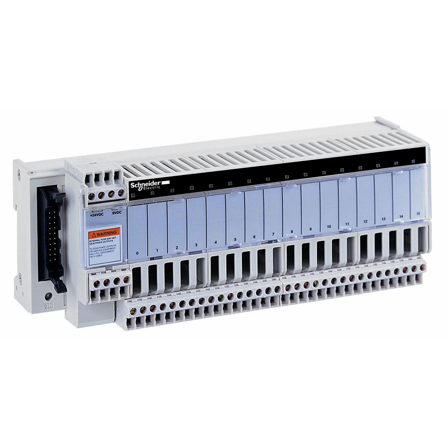 Produktfoto 1 von Schneider Electric Modicon ABE7 Anschlussklemmenblock für PLC 24 V dc