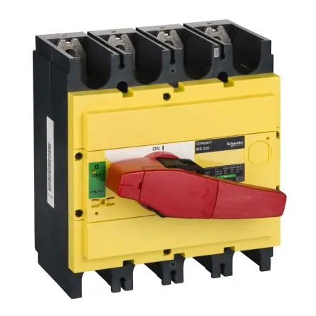 Produktfoto 1 von Schneider Electric ComPacT INS Trennschalter 4-polig Feststehend 320A 250 kW Rot
