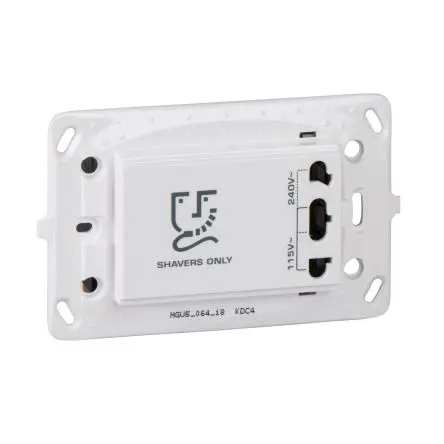 Produktfoto 1 von Schneider Electric Unica Rasierapparatebuchse Rasierersteckdose 1-fach Innen Weiß