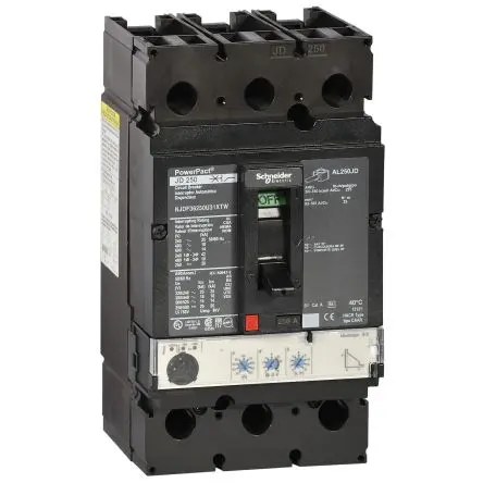 Produktfoto 1 von Schneider Electric PowerPact PowerPact Elektronischer Schutzschalter 525V, 250A DIN-Hutschiene 18 kA, Typ AC L. 191 mm x