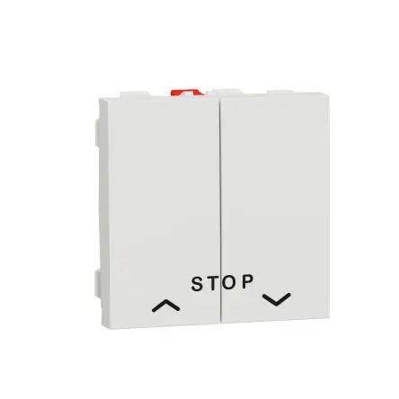 Produktfoto 1 von Schneider Electric Unica Jalousiesteuerung Lichtschalter Weiß IP4X 10A, Kunststoff