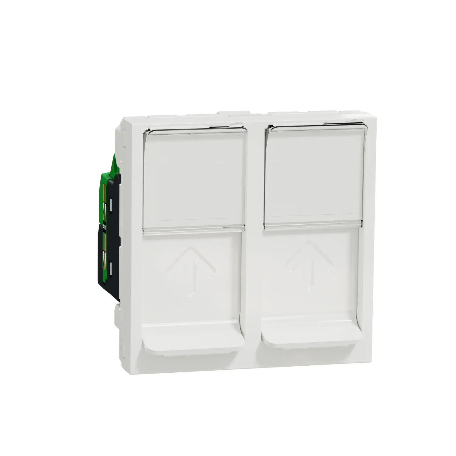 Schneider Electric New Unica Buchse Kat. 6 RJ45 Buchsenleiste, 1-Port 8-polig STP Bündige Montage Rechteckig