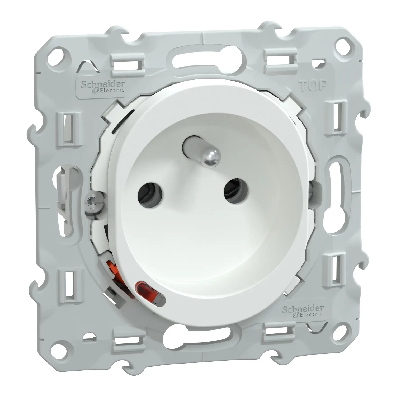 Produktfoto 1 von Schneider Electric Ovalis C Steckdose CEE 1-fach Innen Thermoplast Weiß / 16 A