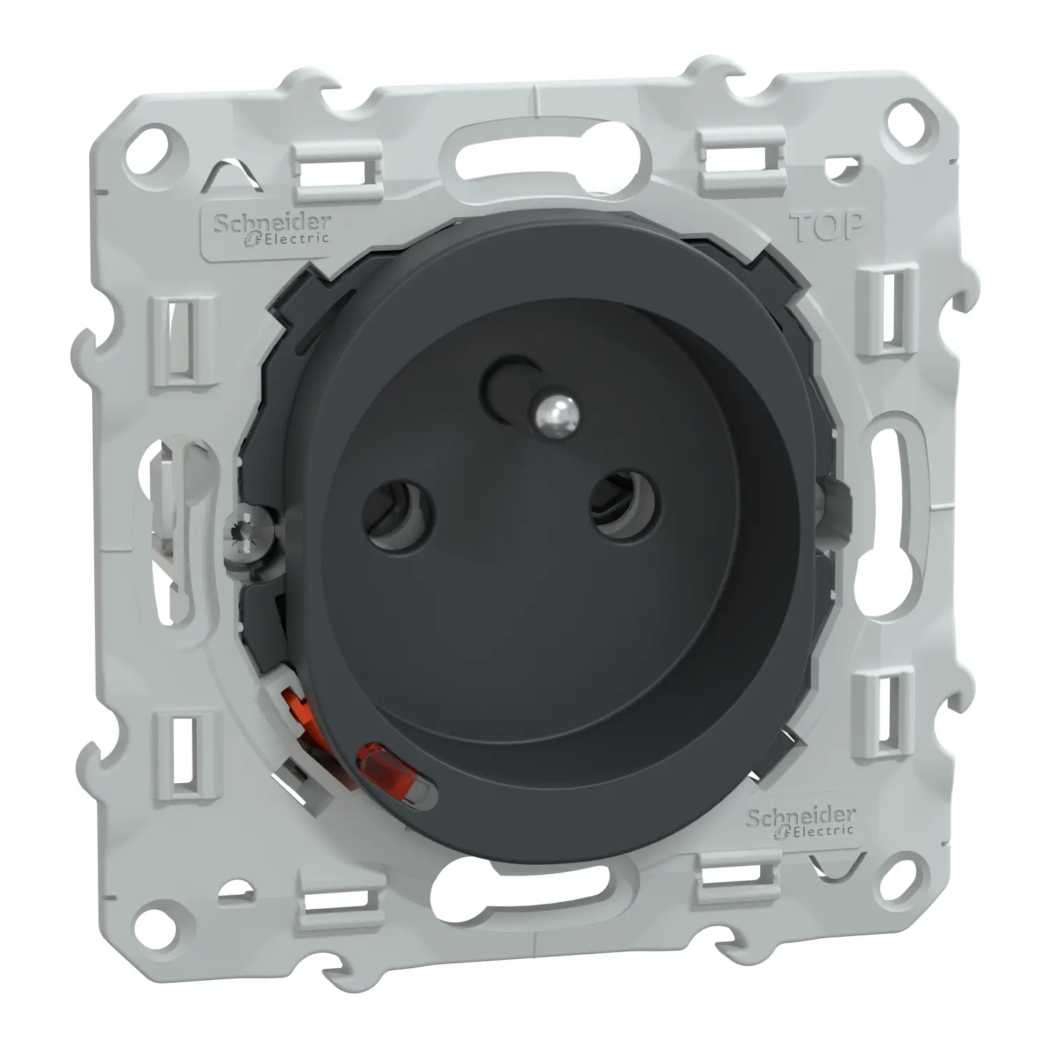 Produktfoto 1 von Schneider Electric Ovalis C Steckdose CEE 1-fach Innen Thermoplast Anthrazit / 16 A