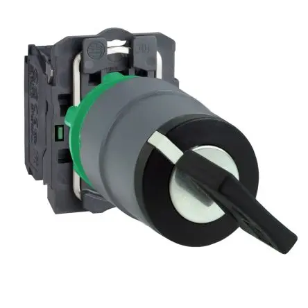 Produktfoto 1 von Schneider Electric Harmony Wahlschalter 2-Stufen Schlüssel 22 mm IP67, IP66, 1 Schließer Wurfwinkel 90 °