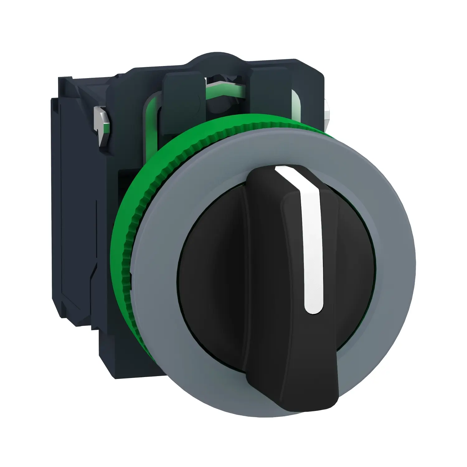 Produktfoto 1 von Schneider Electric Harmony XB5 Wahlschalter 3-Stufen Griff 30.5 mm IP40, IP66, 2 Schließer Wurfwinkel 45 °
