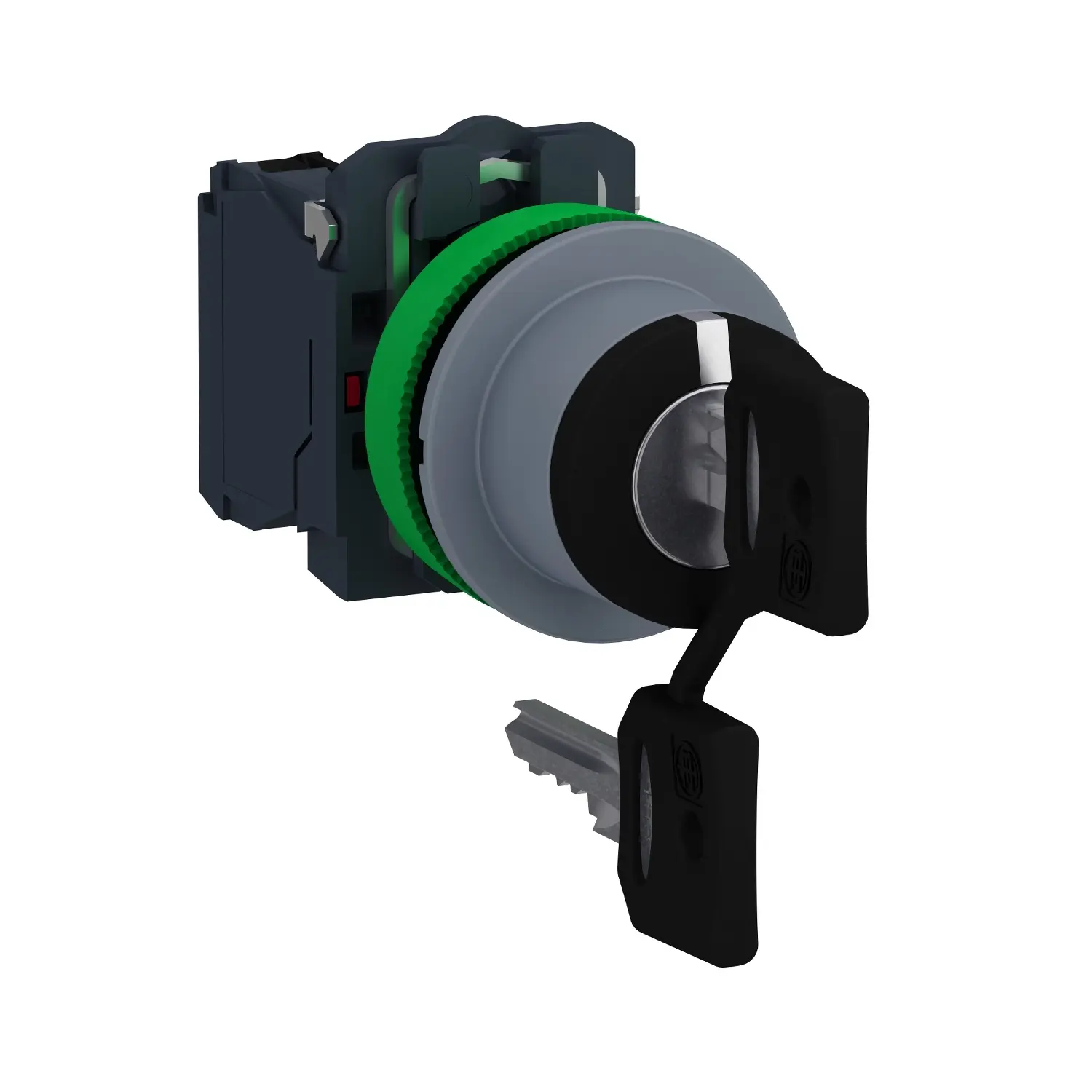 Produktfoto 1 von Schneider Electric Harmony XB5 Wahlschalter 3-Stufen Schlüssel 30 mm IP40, IP66, 2 Schließer Wurfwinkel 45 °